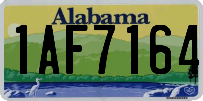 AL license plate 1AF7164