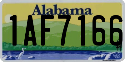 AL license plate 1AF7166