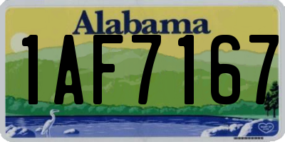 AL license plate 1AF7167