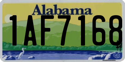 AL license plate 1AF7168