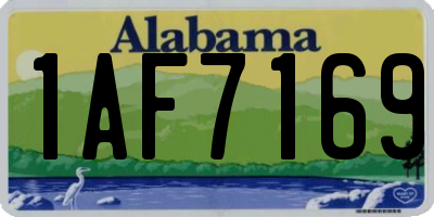AL license plate 1AF7169
