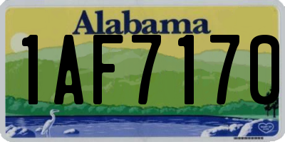 AL license plate 1AF7170
