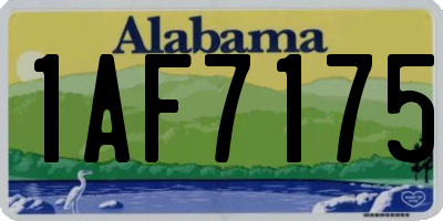 AL license plate 1AF7175