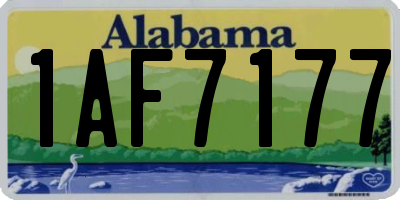 AL license plate 1AF7177
