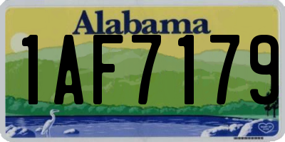 AL license plate 1AF7179