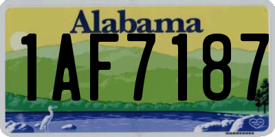 AL license plate 1AF7187