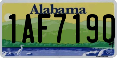 AL license plate 1AF7190