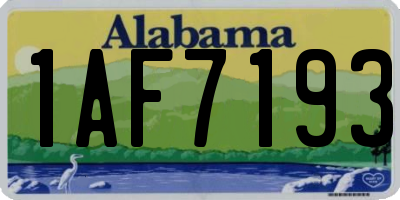 AL license plate 1AF7193