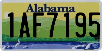 AL license plate 1AF7195