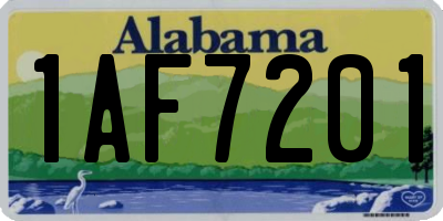AL license plate 1AF7201