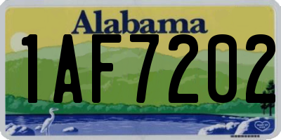 AL license plate 1AF7202