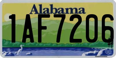 AL license plate 1AF7206