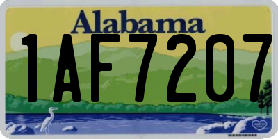 AL license plate 1AF7207