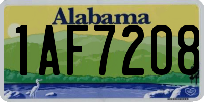 AL license plate 1AF7208