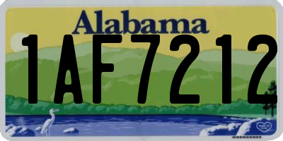 AL license plate 1AF7212