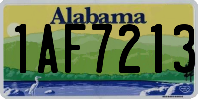 AL license plate 1AF7213