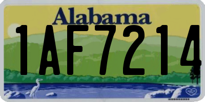 AL license plate 1AF7214