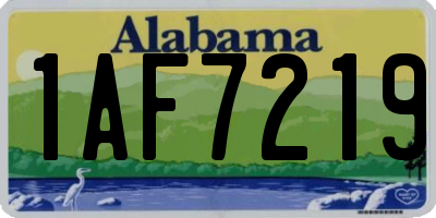 AL license plate 1AF7219
