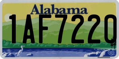 AL license plate 1AF7220