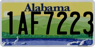 AL license plate 1AF7223