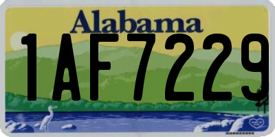 AL license plate 1AF7229