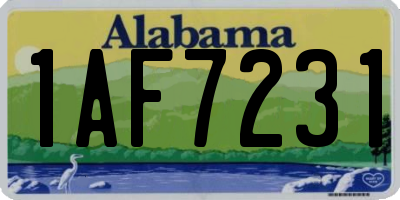 AL license plate 1AF7231