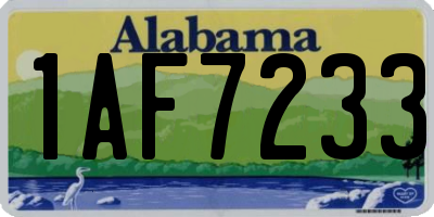 AL license plate 1AF7233
