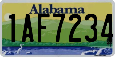 AL license plate 1AF7234