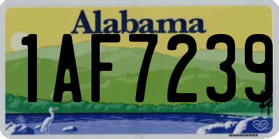 AL license plate 1AF7239