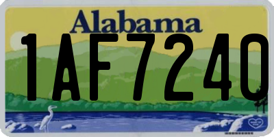 AL license plate 1AF7240