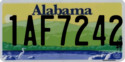 AL license plate 1AF7242
