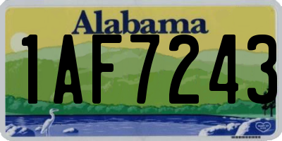 AL license plate 1AF7243