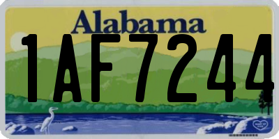 AL license plate 1AF7244