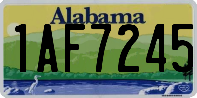 AL license plate 1AF7245