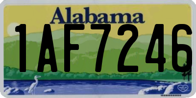 AL license plate 1AF7246