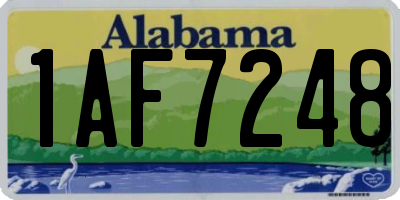 AL license plate 1AF7248