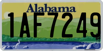 AL license plate 1AF7249