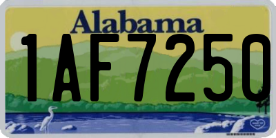 AL license plate 1AF7250
