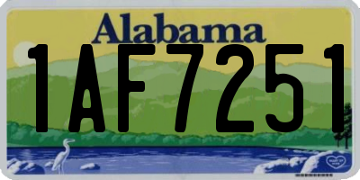 AL license plate 1AF7251