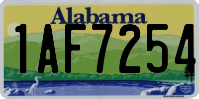 AL license plate 1AF7254