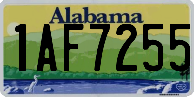 AL license plate 1AF7255