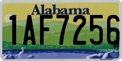 AL license plate 1AF7256