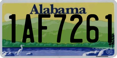 AL license plate 1AF7261