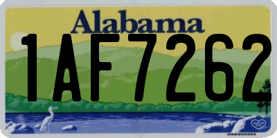 AL license plate 1AF7262