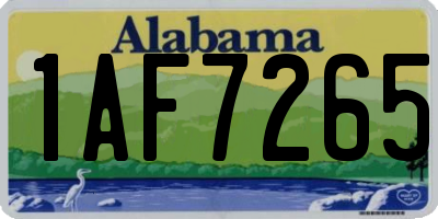 AL license plate 1AF7265