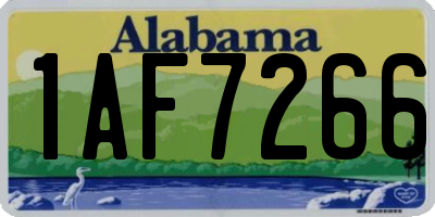 AL license plate 1AF7266