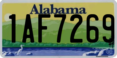 AL license plate 1AF7269