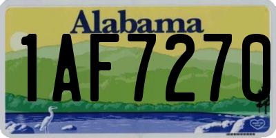 AL license plate 1AF7270