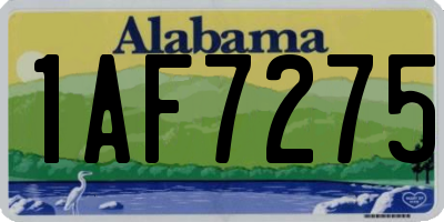 AL license plate 1AF7275