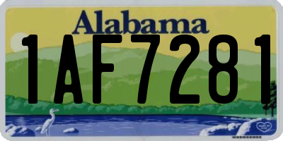 AL license plate 1AF7281